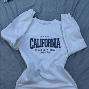 Vintage White California Graphic Sweatshirt
